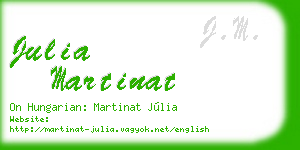 julia martinat business card